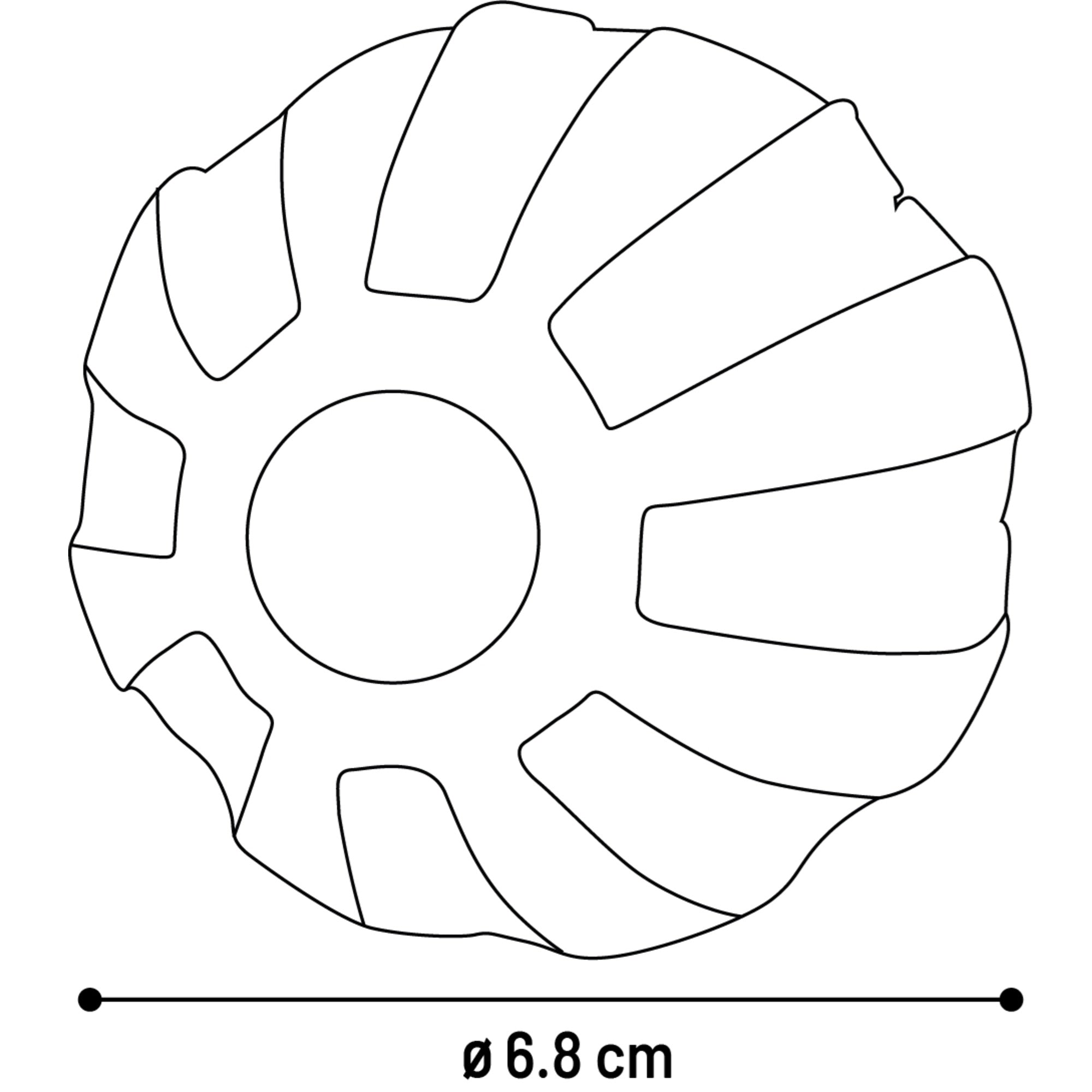 Flamingo - HS Trappa TPR Bal Diameter 6,8CM – Duurzaam en Veilig Hondenspeelgoed