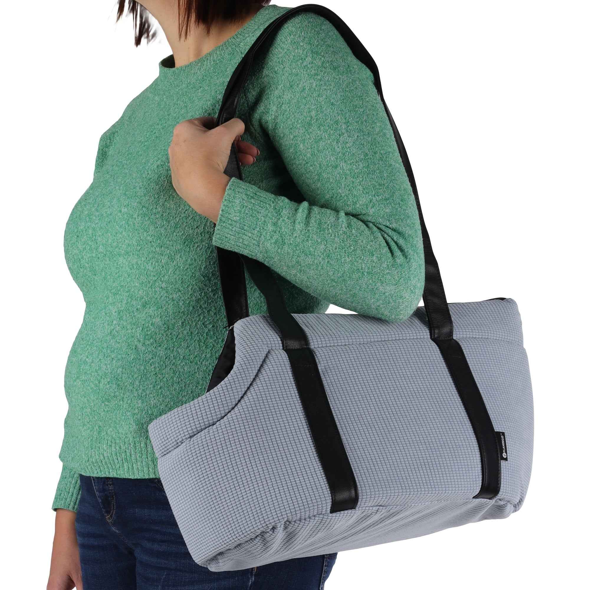 Draagtas Aaliyah Blauw 46x23x25cm – Stijlvolle en Comfortabele Huisdierentas