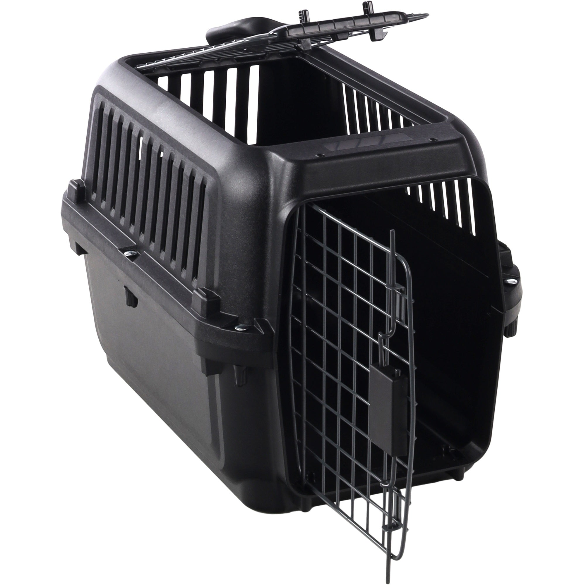 Flamingo Transportkooi Naomi Zwart XS 33,5x50x34,5cm – Draagbare Honden- en Kattenkooi voor Veilig Reizen