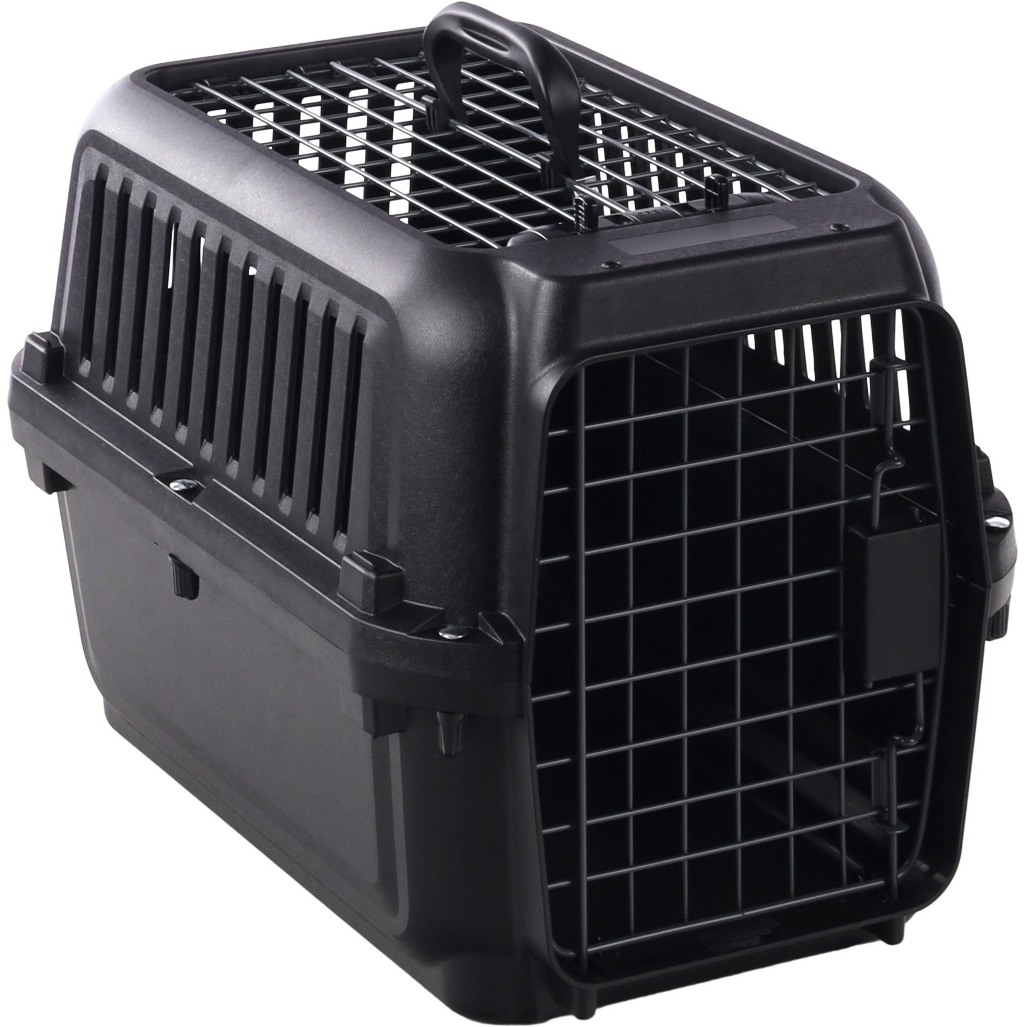 Flamingo Transportkooi Naomi Zwart XS 33,5x50x34,5cm – Draagbare Honden- en Kattenkooi voor Veilig Reizen