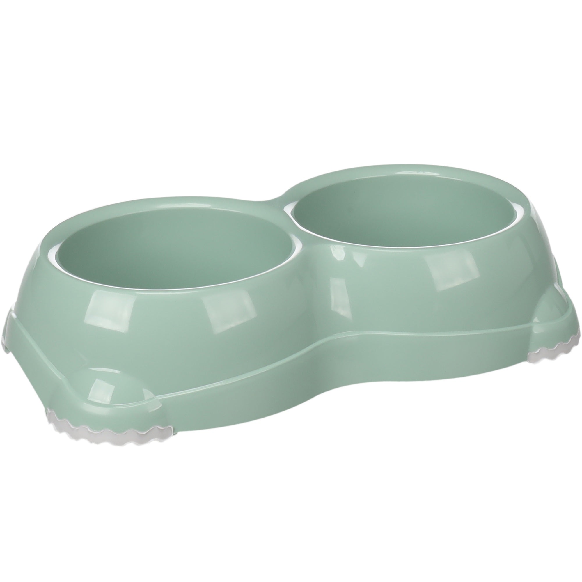 Flamingo Combo Leno Groen – Duurzame Uitneembare Eet- en Drinkpotten 2x330ml met Antislip, Vaatwasbestendig, voor Honden en Katten – Stijlvolle Voerbak Set