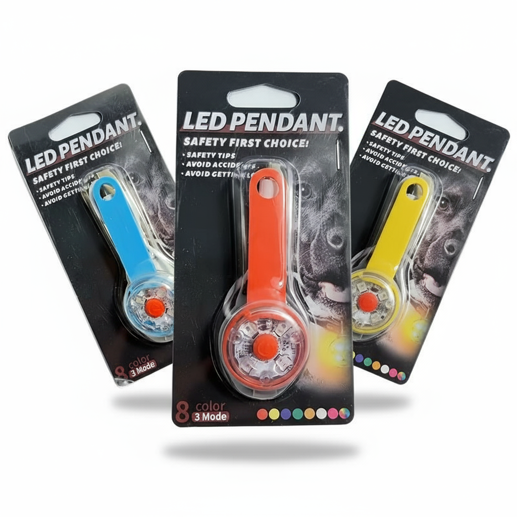 VeiligheidsLamp Hondenhalsband – LED lamp, USB Oplaadbaar, Knipperlicht voor Avondwandelingen