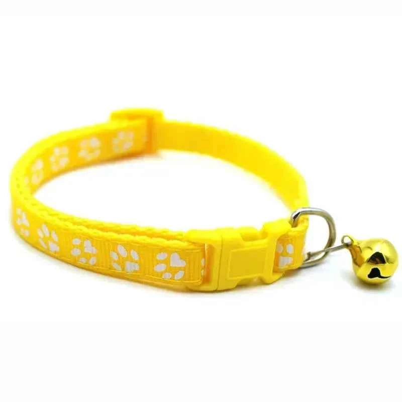 Verstelbare Halsband met Veiligheidsgesp – Duurzame Nylon Honden met Snelsluiting & Pootjespatroon voor Kleine en Middelgrote Honden | Cartoon Polyestervezel