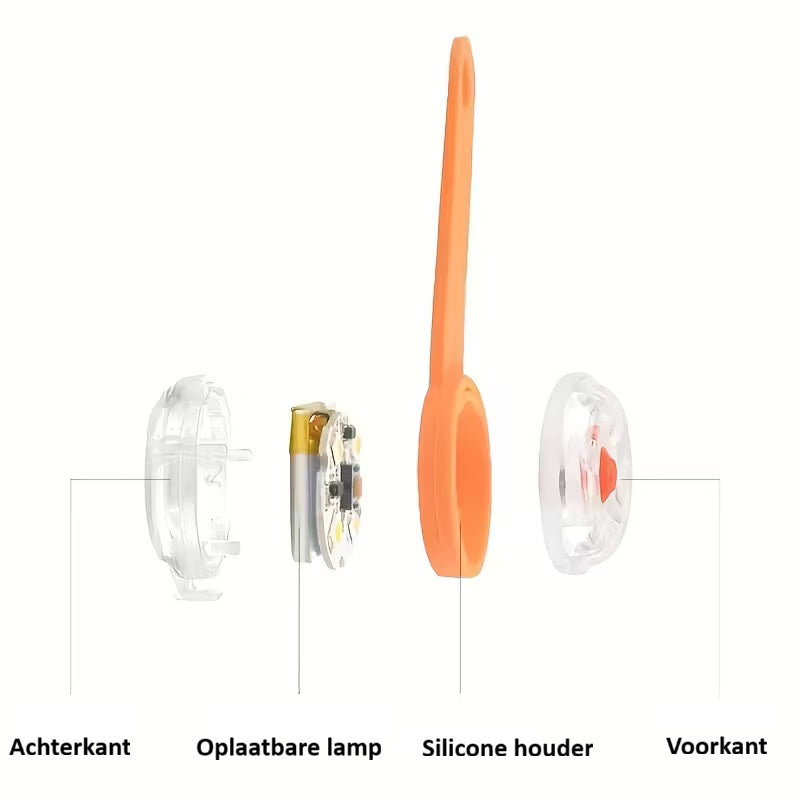 VeiligheidsLamp Hondenhalsband – LED lamp, USB Oplaadbaar, Knipperlicht voor Avondwandelingen