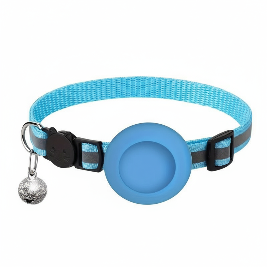 Kattenhalsband met Veiligheidssluiting & AirTag Houder – Reflecterend & Verstelbaar