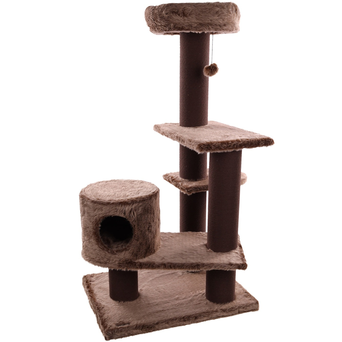 Flamingo krabmeubel Khan Bruin - Krabpaal Katten - 89x77x137 cm - 561387