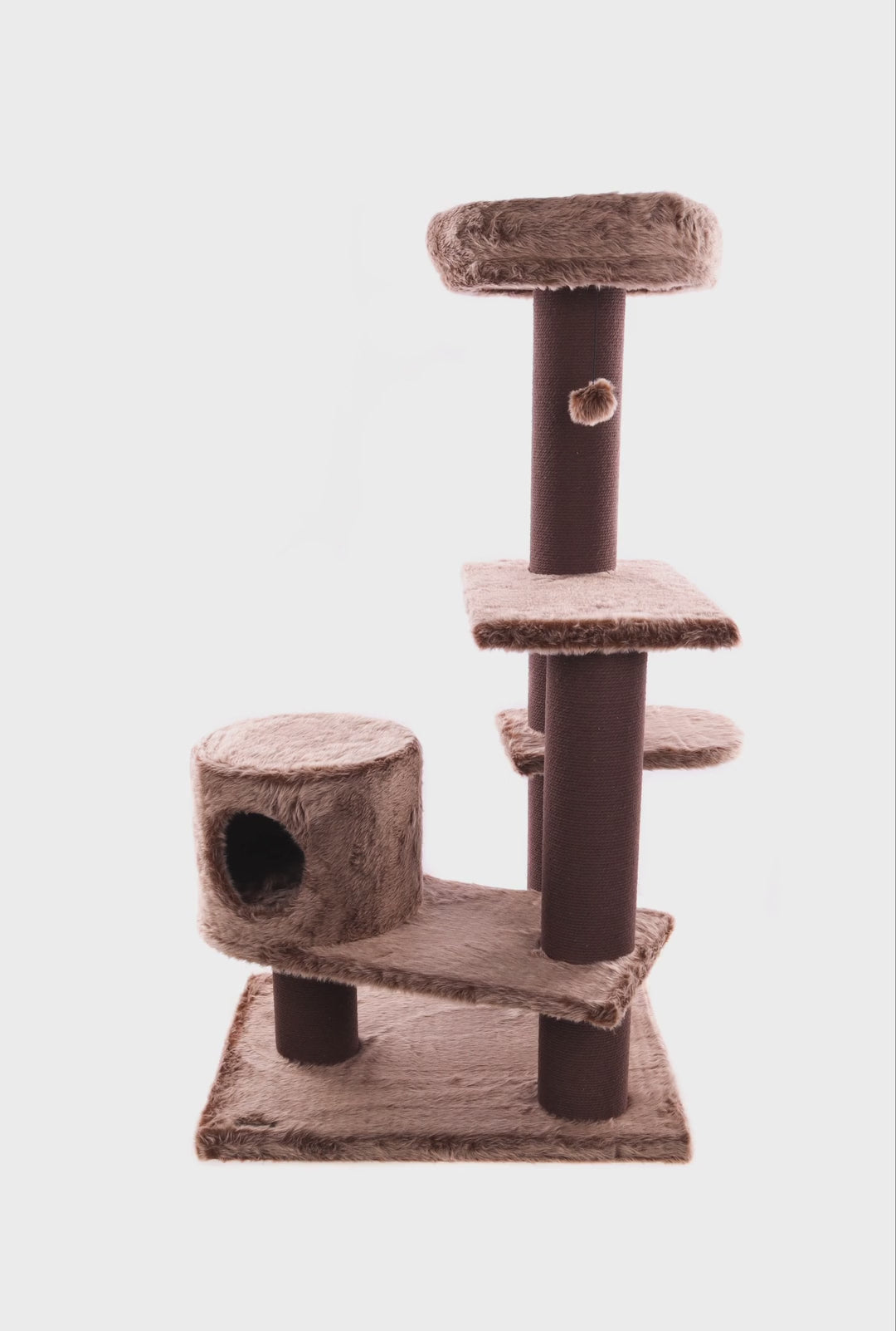 Flamingo krabmeubel Khan Bruin - Krabpaal Katten - 89x77x137 cm - 561387