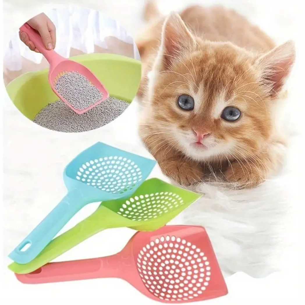 Kattenbakschep met fijne gaten - Stevig en handig 25cm