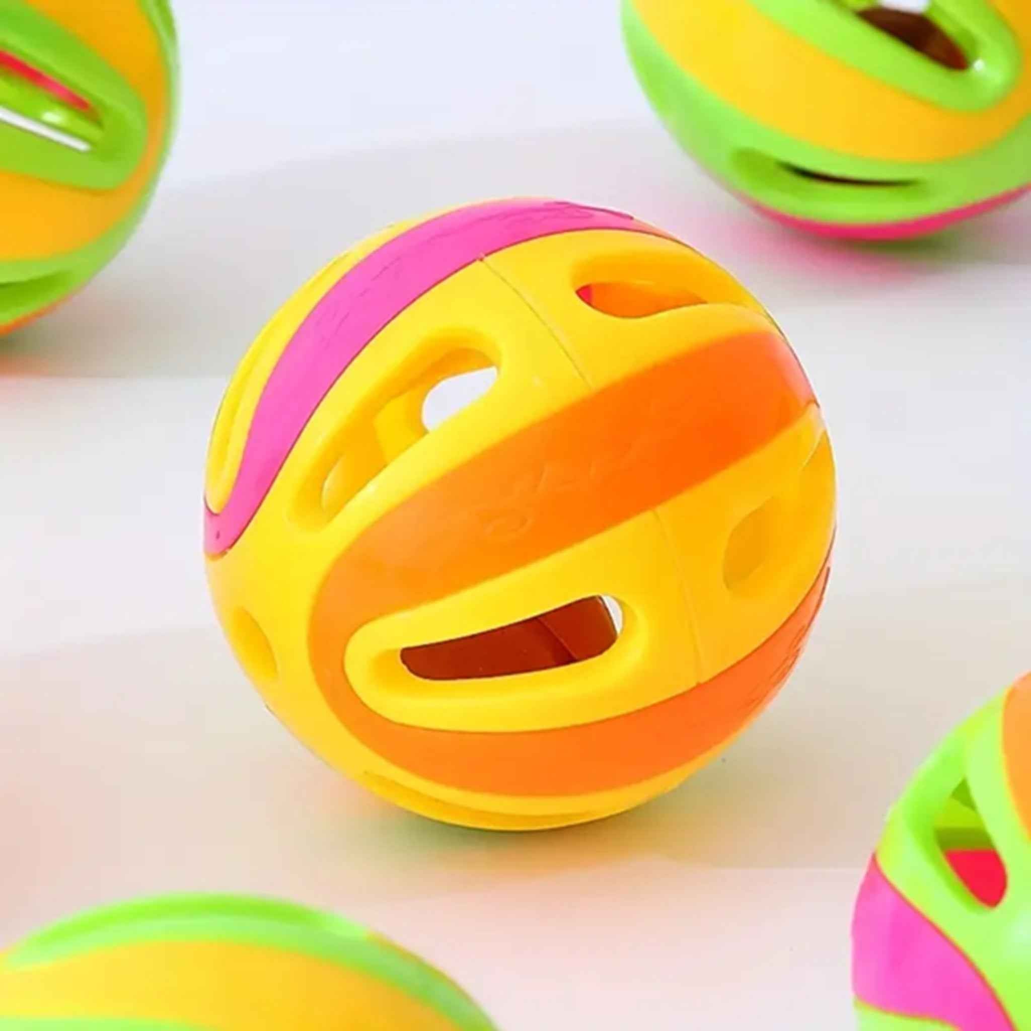 Interactieve kattenspeelballen met bel - Multicolor - Set van 3 stuks