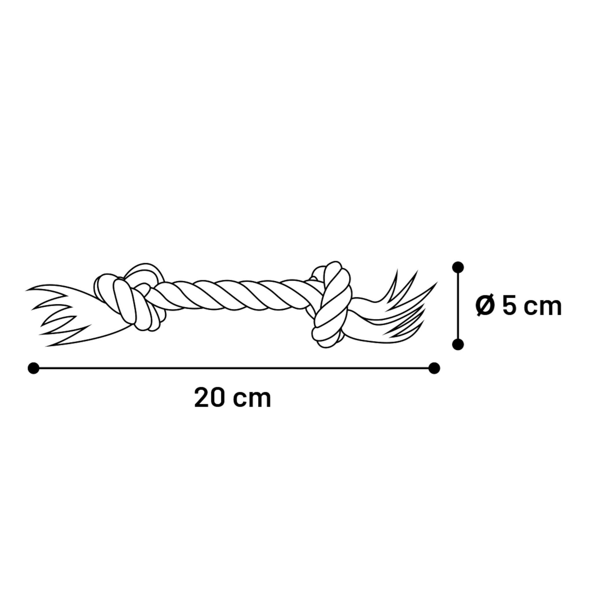 Flamingo Honden speelgoed met knopen - Speelgoed Jack van katoen met 2 knopen - Lomiza