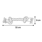Flamingo Honden speelgoed met knopen - Speelgoed Jack van katoen met 2 knopen - Lomiza