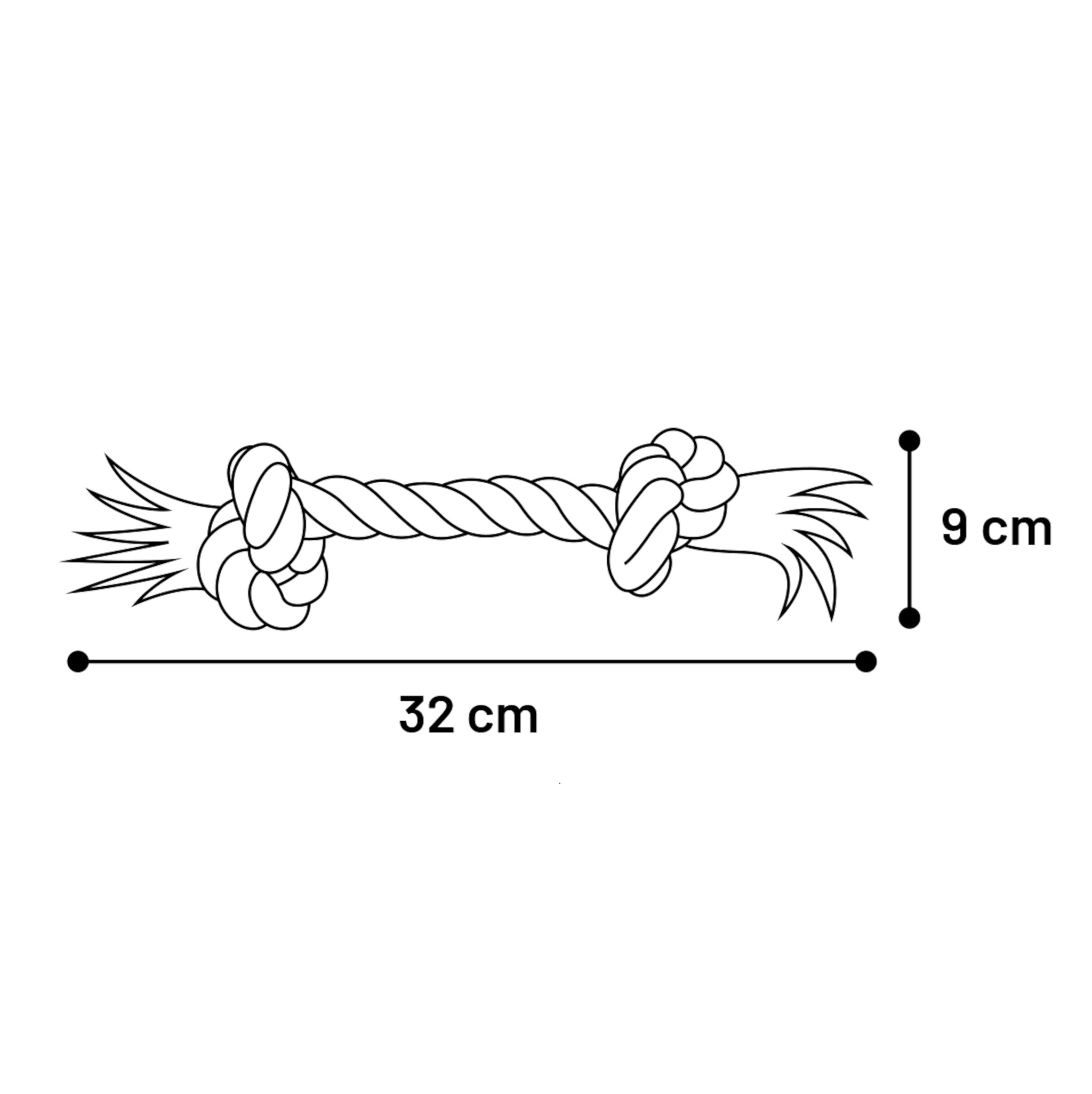 Flamingo Honden speelgoed met knopen - Speelgoed Jack van katoen met 2 knopen - Lomiza