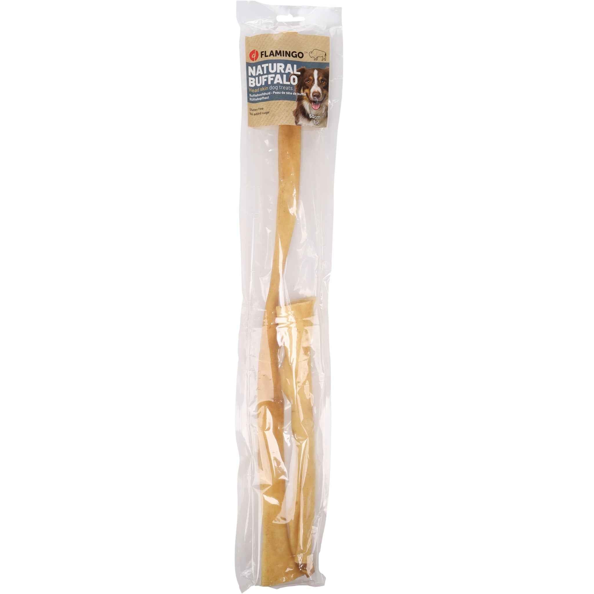 Flamingo Natuurlijke Snack Hoofdhuid 50cm 100gr - Gezond Tussendoortje voor Honden