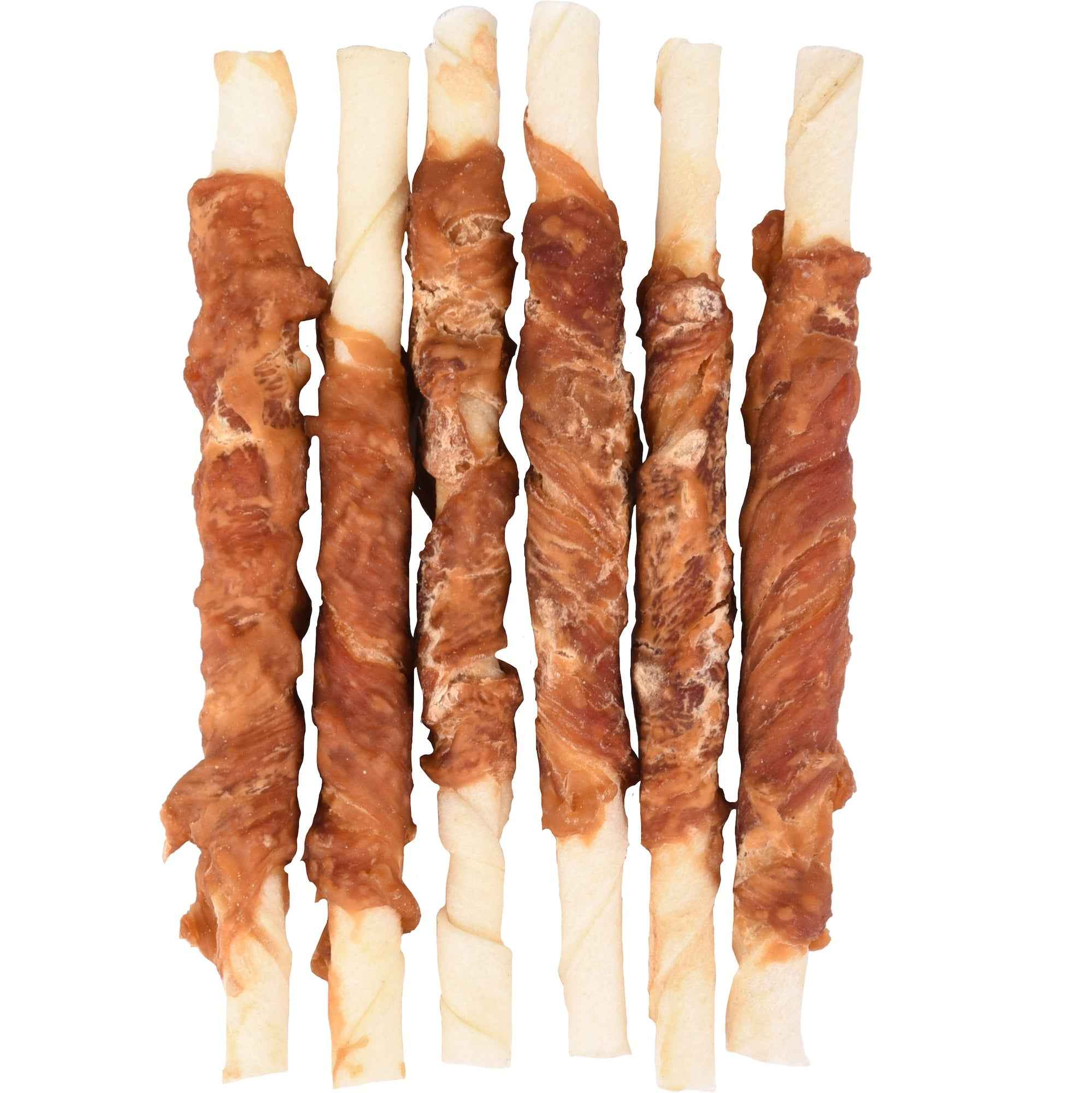 Flamingo Snack R'Hide Staaf Wit met Eend 12 cm – Natuurlijke Kauwsnack voor Honden – Glutenvrij, Suikervrij en Duurzaam – 6 Stuks (70g)