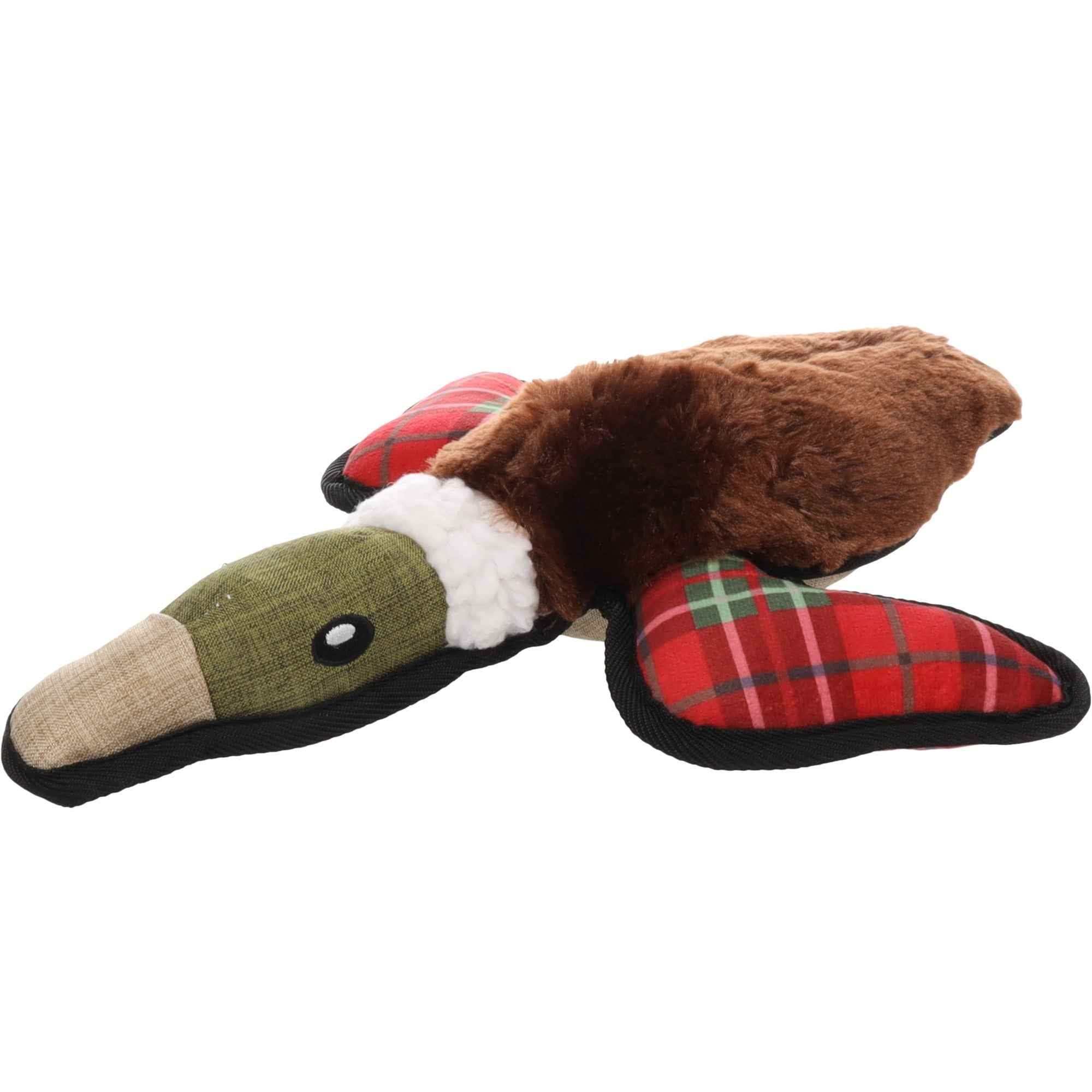 Flamingo Kerst Speelgoed Addyson Eend Bruin – Zacht Textiel Hondenspeelgoed Met Squeaker – 31x32x8 cm – Leuk Kerstcadeau Voor Honden