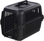 Flamingo Transportkooi Olivia Zwart XS 33,5x50x34,5cm – Draagbare Honden- en Kattenkooi voor Reizen