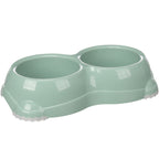 Flamingo Combo Leno Groen – Duurzame Uitneembare Eet- en Drinkpotten 2x330ml met Antislip, Vaatwasbestendig, voor Honden en Katten – Stijlvolle Voerbak Set