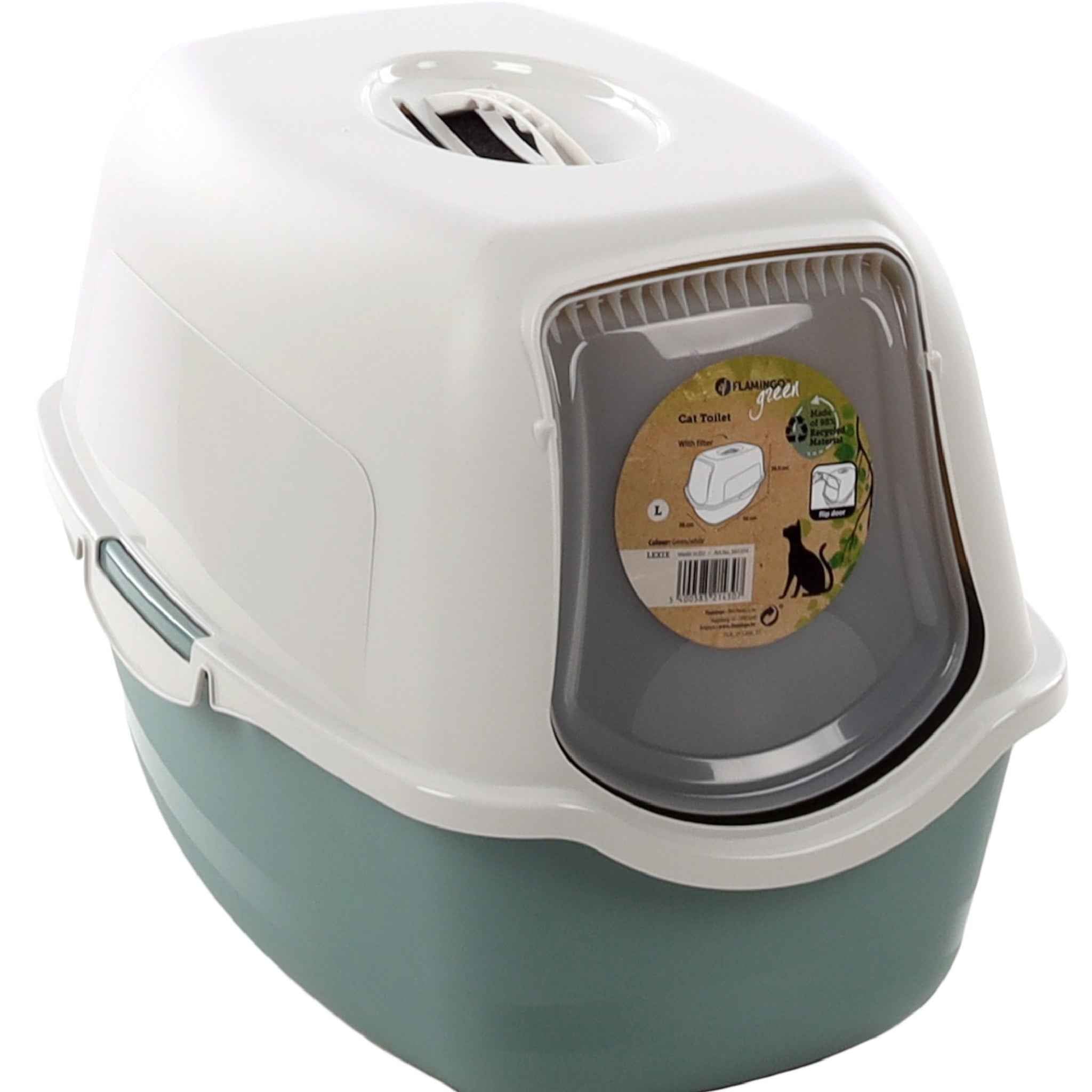 Flamingo Katten Toilet met Filter voor Optimale Hygiëne