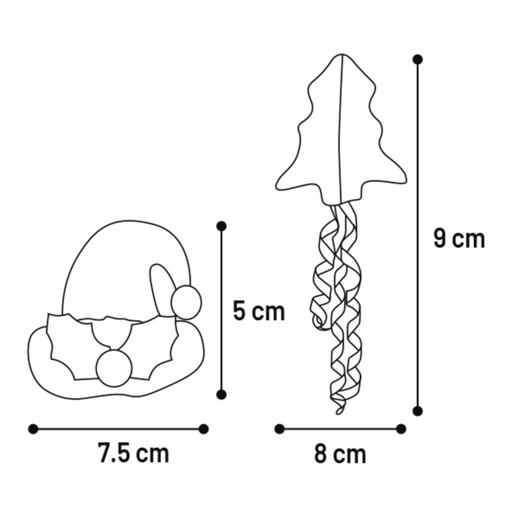 Flamingo Kerst Speelgoed Arya Muts & Kerstboom Meerkleurig – Feestelijk Katten Speelset – Zacht Textiel Speelgoed met Catnip – Ideaal Cadeau voor Katten in de Feestdagen