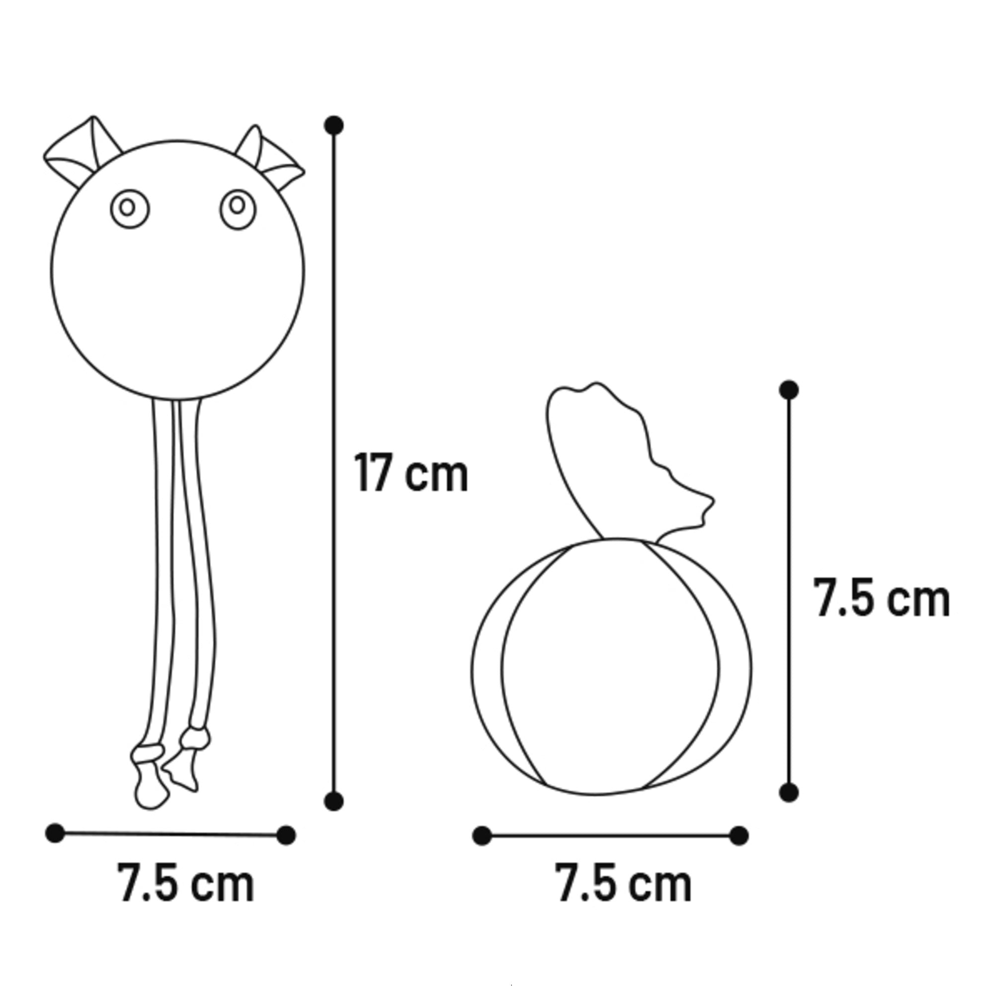 Flamingo Kerst Speelgoed Jayla Muis & Bal Meerkleurig – Kleurrijke Katten Speelset – Zacht Textiel Speelgoed Met Catnip – Stimuleert Jachtinstinct en Actief Spelen – Perfect Kerstcadeau Voor Katten
