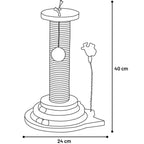 Flamingo Krabspeelgoed Zack Bruin – Houten Krabpaal met Sisal Krabtouw, Catnip & Speelveer – Duurzaam Kattenkrabmeubel voor Extra Speelplezier 561867