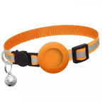 Kattenhalsband met Veiligheidssluiting & AirTag Houder – Reflecterend & Verstelbaar
