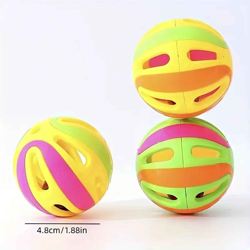Interactieve kattenspeelballen met bel - Multicolor - Set van 3 stuks