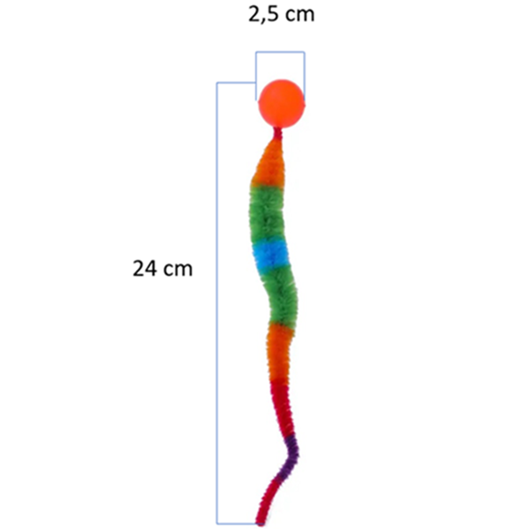 Speelbal met Regenboogstaart 2x - Kleurrijk Speelplezier voor Jouw Huisdier - Lomiza