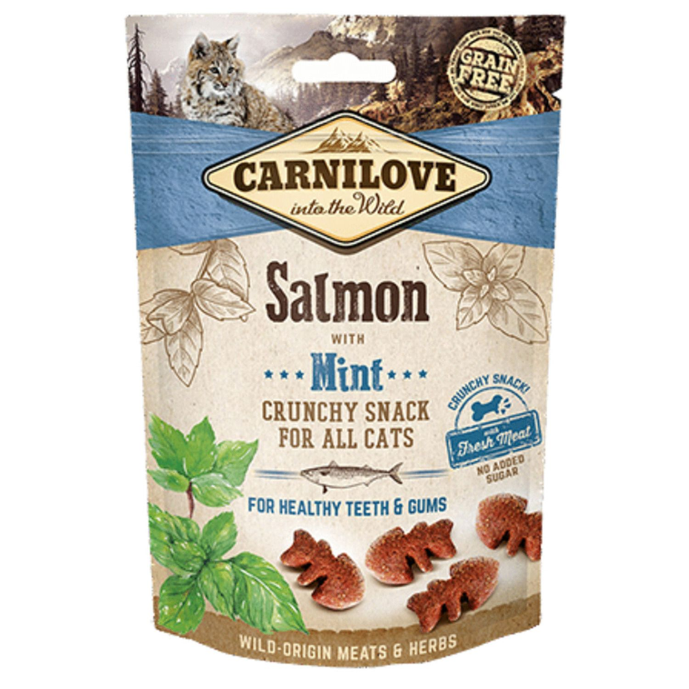 Carnilove Crunchy Snack Kat – Zalm & Munt, Graanvrij 50g