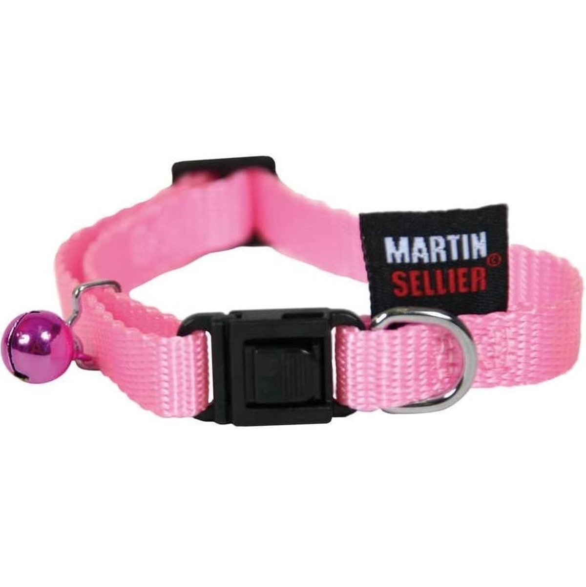 Martin Sellier Nylon Kattenhalsband Roze – Verstelbaar 20-30 cm