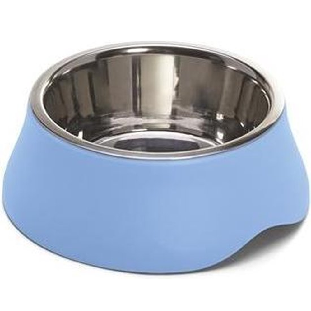 IMAC Voer / Drinkbak Diva 22 – Praktische Dubbele Voer- en Drinkbak Hond & Kat, 2 x 400 ml, Hygiënisch RVS, Anti-Slip, Morsbestendig, 32,5x16,5x6,3 cm