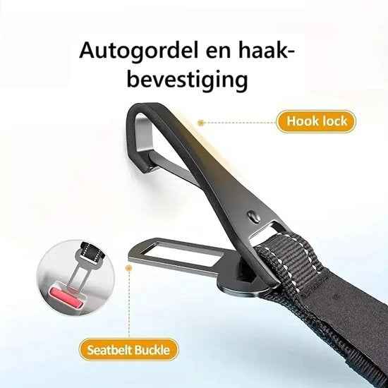 Autogordel Hondenriem met ISOFIX en Gordel Aansluiting voor Veiligheid