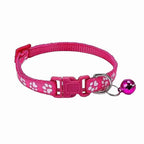 Verstelbare Halsband met Veiligheidsgesp – Duurzame Nylon Honden met Snelsluiting & Pootjespatroon voor Kleine en Middelgrote Honden | Cartoon Polyestervezel