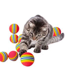 Regenboog kattenballetjes 3,5 cm - Set van 2 voor spelplezier en actieve stimulatie