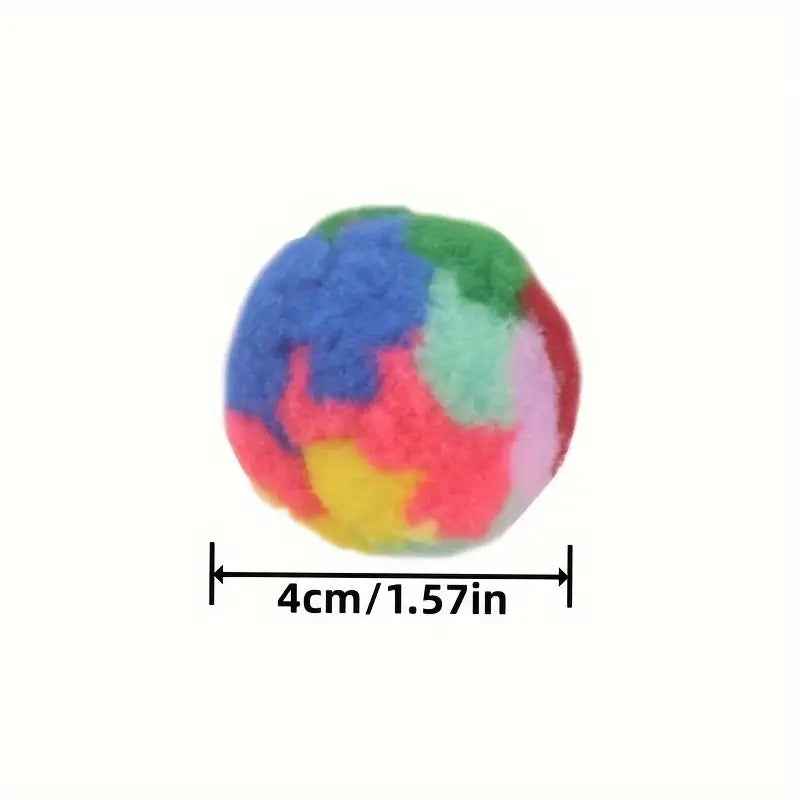Kattenspeelgoed Pompom - Kleurrijk Regenboog Spelplezier voor Jouw Kat