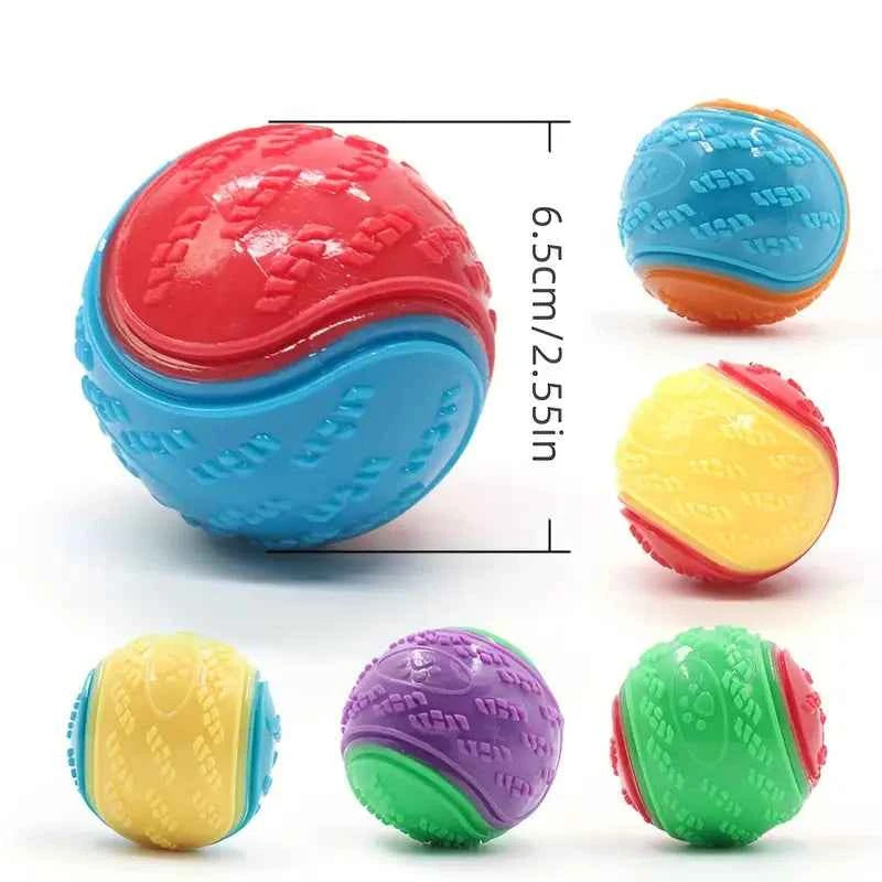 2x Honden Kauwspeelgoed Ballen met Pieper – C-vormig TPR Rubber, Interactief Gooi- & Speelplezier