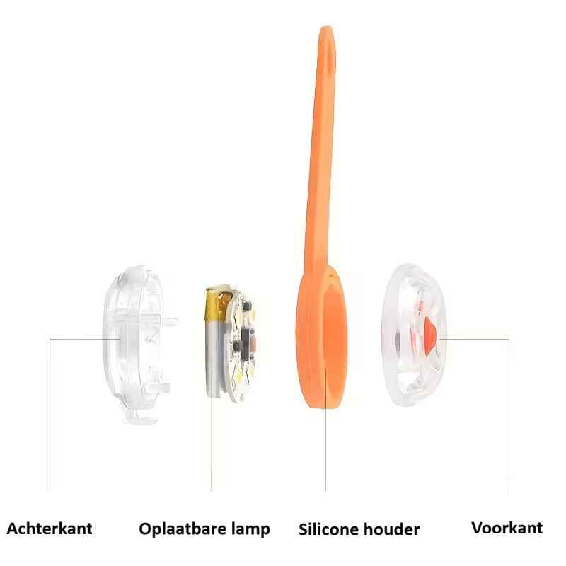 VeiligheidsLamp Hondenhalsband – LED lamp, USB Oplaadbaar, Knipperlicht voor Avondwandelingen