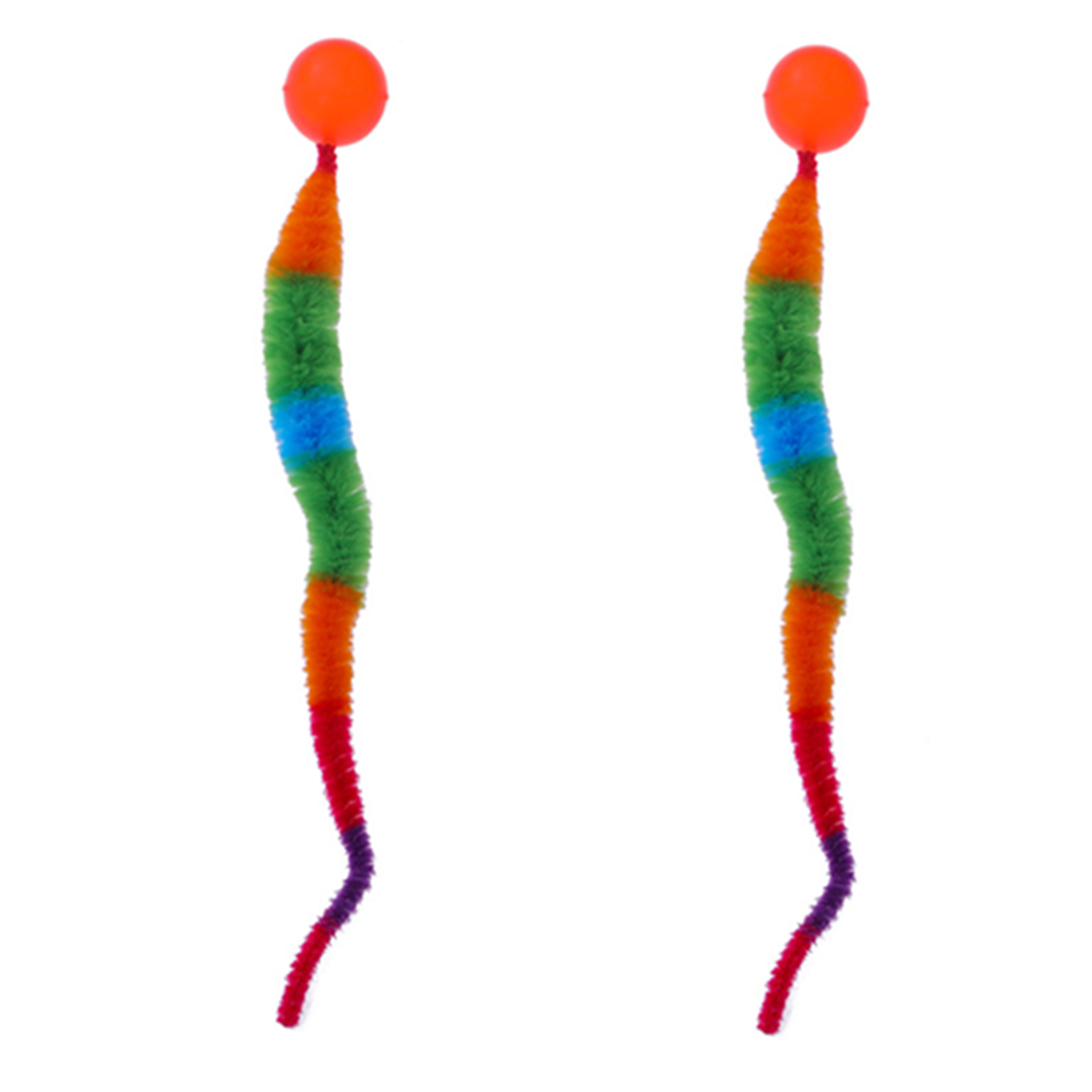 Speelbal met Regenboogstaart 2x - Kleurrijk Speelplezier voor Jouw Huisdier - Lomiza