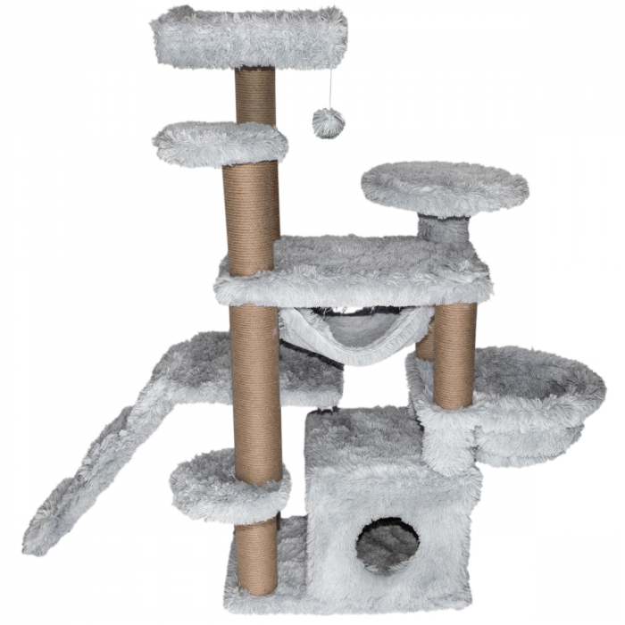Topmast Paris Fluffy Krabpaal - 164 x 65 x 144 cm - Grijs - 71-60-14-16 - Lomiza